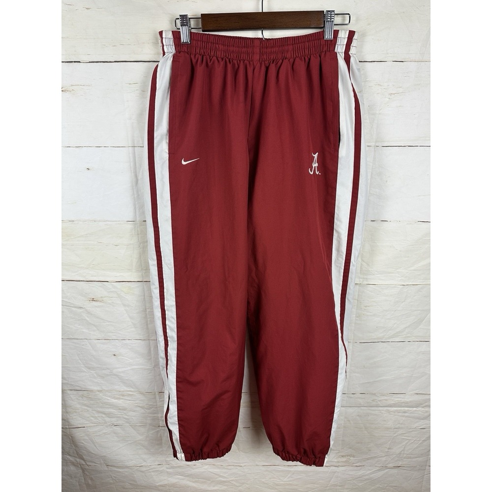 Vintage Alabama Crimson Tide Pants Mens M Red Nike Team Track Windbreaker NCAA